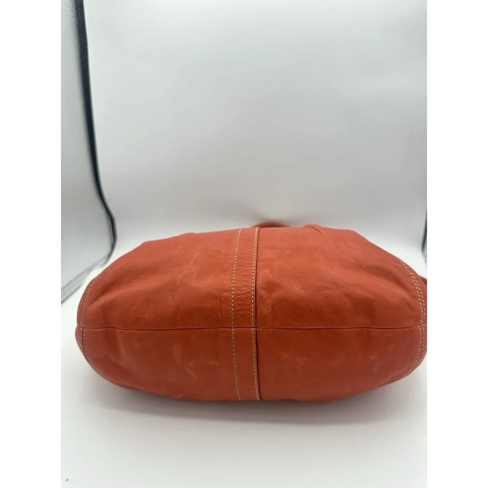 Coach Ergo Pleated Hobo Leather Shoulder Bag 12235 Burnt Orange Vintage